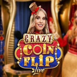 Crazy Coin Flip slot logo by Evolution at Westace Casino
