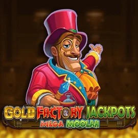 Gold Factory Jackpots Mega Moolah slot icon by Aurum Signature Studios, available at Westace Casino