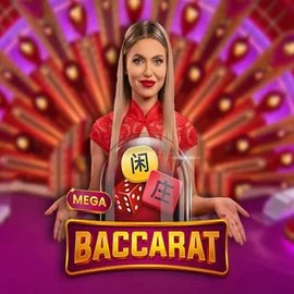 Mega Baccarat slot logo by Pragmatic Play at Westace Casino